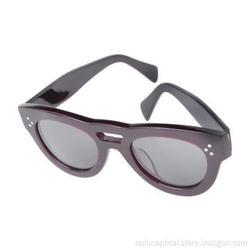 Latest fashion acetate burgundy sunglasses for women